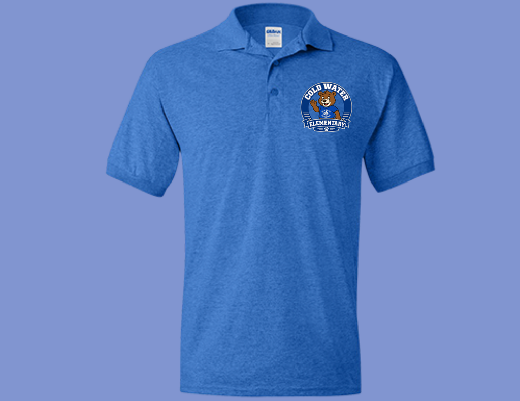 Adult Cold Water Elementary Logo Jersey Polo