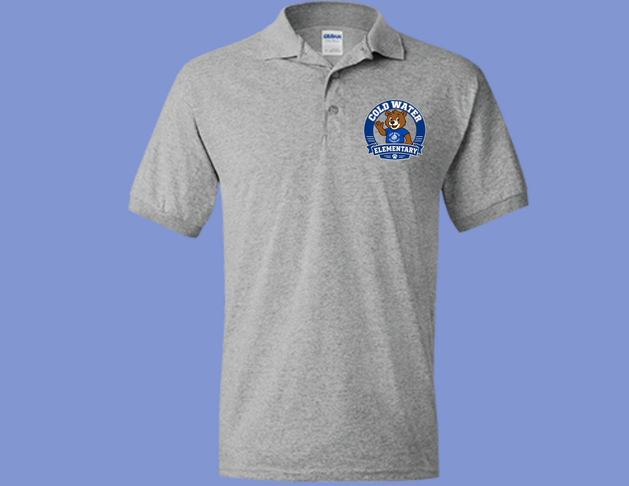 Adult Cold Water Elementary Logo Jersey Polo